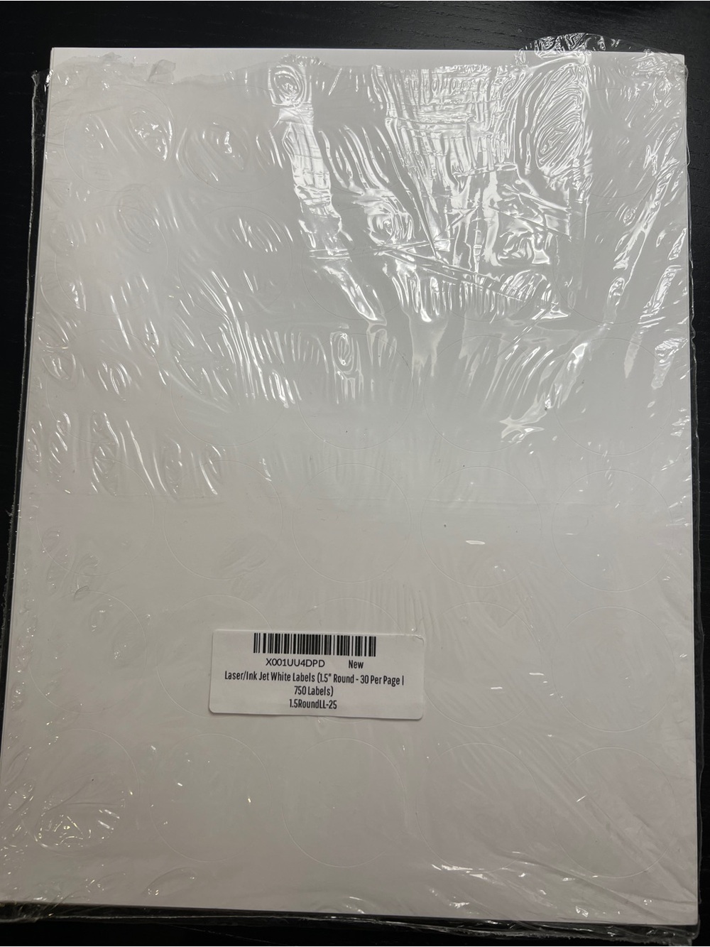 White Round Laser/Ink Jet Labels - 750 Count